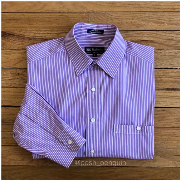 Burberry Other - VTG Burberry’s Purple Striped Shirt L